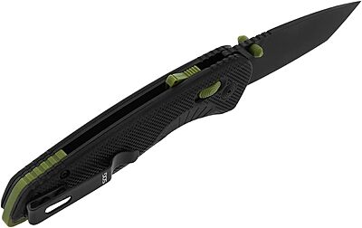 SOG Aegis AT Tanto Assisted Folding Knife, Ambidextrous AT-XR Lock, Heat-Treated D2 Blade, Ergonomic Handle