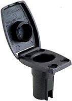 Attwood 91022-7 Oval 2-Pin Base for Angled Pole Light, Black