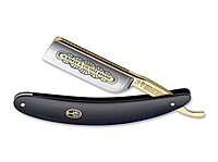 Boker Manufaktur Solingen 14Er Straight Razor - 8/8" 24K Adorned Carbon Steel Blade, Acrylic Handle