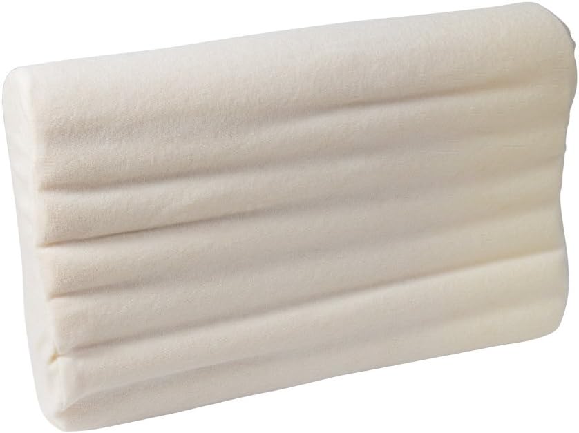 DMI Contour Memory Foam Pillow for Excellent Neck Support, Cervical Pillow, with Soft Cream Terry Cloth Cover