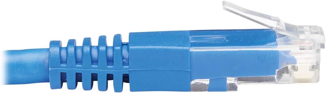 Tripp Lite Up Angle Cat6 Ethernet Cable, Gigabit Molded UTP Network Patch Cable, Blue, 15 ft. (N204-015-BL-UP)