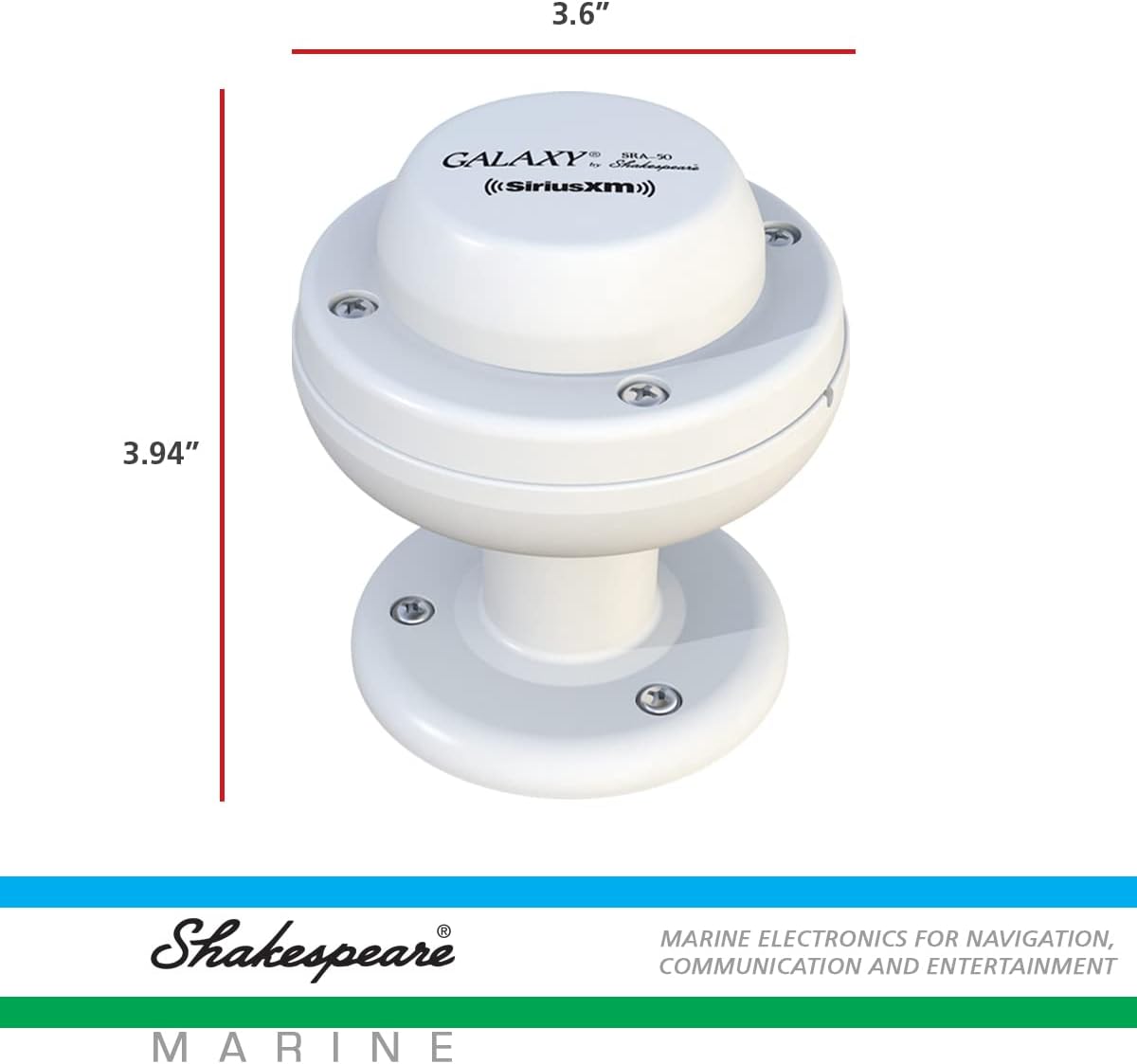 Shakespeare SRA-50 Galaxy SiriusXM Satellite Antenna, White