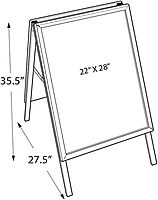 Azar Displays Slide-In Two-Sided A-Frame Sign Holder