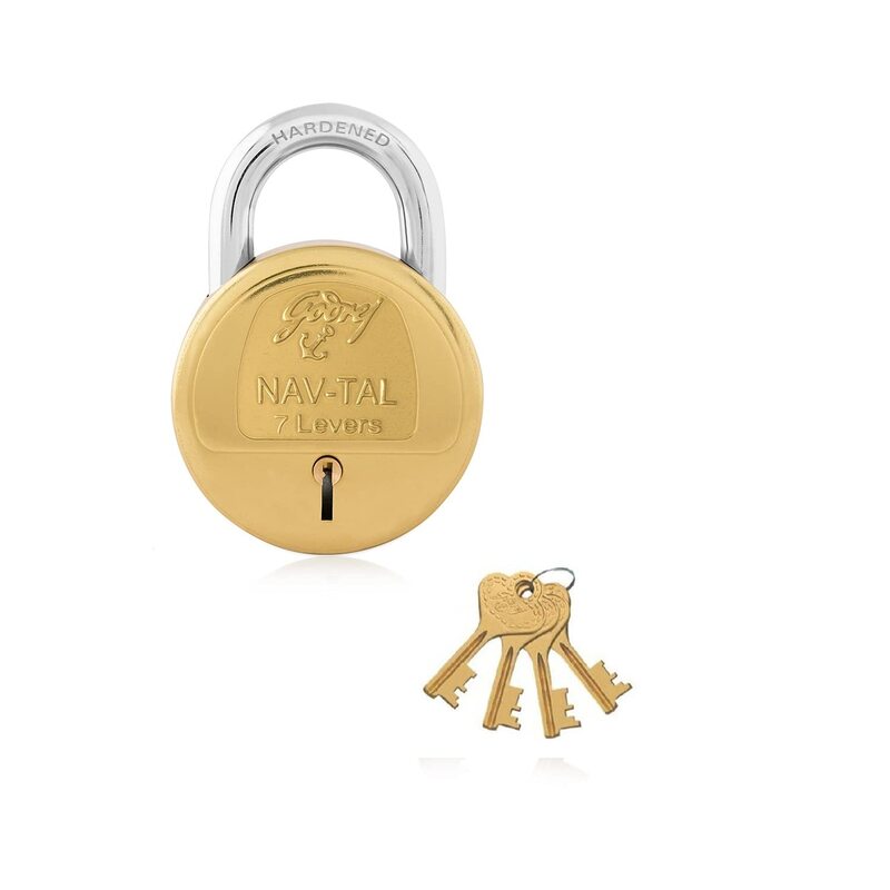 Godrej Nav-Tal 7 Lever Padlock with 4 Keys - Available at Leh Furnishing Company Sabo Leh.