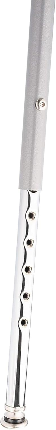 National Public Seating Grey Steel Stool With Vinyl Upholstered Seat Adjustable, 19" x 27"