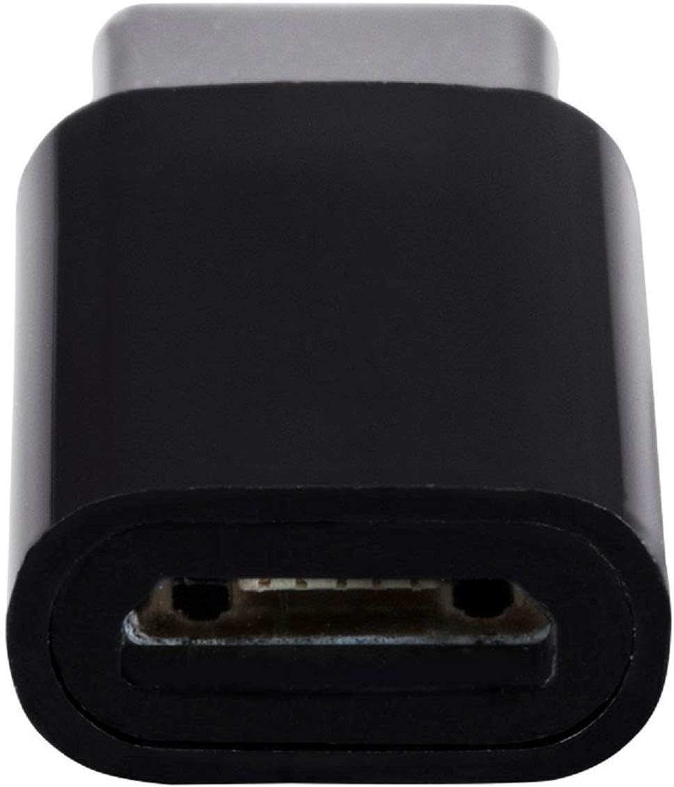 Monoprice USB-C to Micro B Adapter - Black, Male to Female with Gold Plated Contacts (Pack of 2)