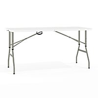 Flash Furniture Kathryn 5' Rectangular Plastic Folding Event Table with Carrying Handle