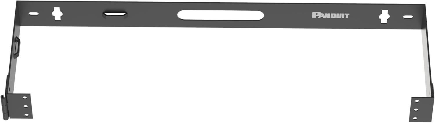 Panduit WBH1 Steel Hinged Wall Bracket, Black 1 RU Black