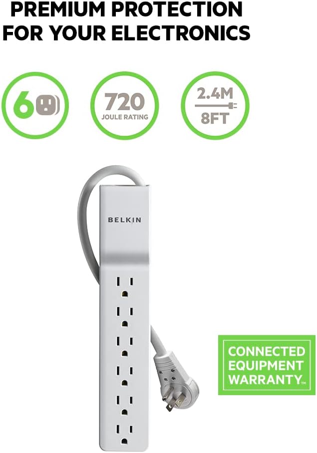 Belkin 6-Outlet Surge Protector Power Strip