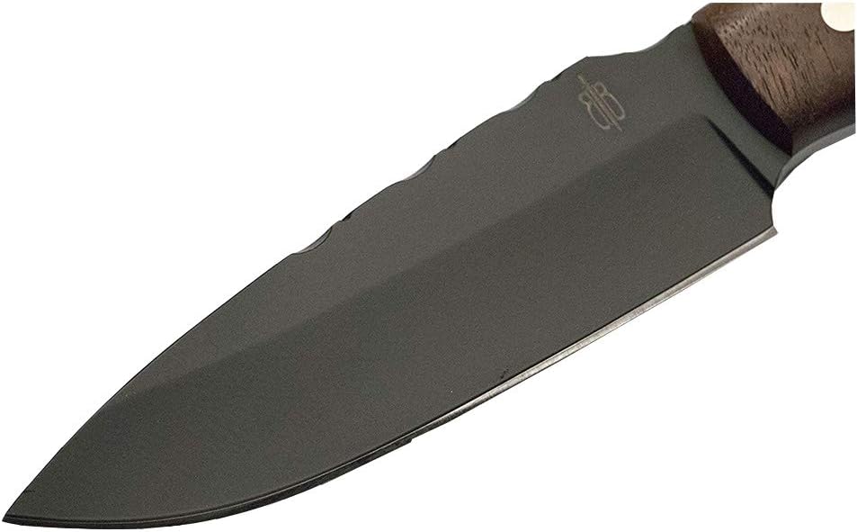 BucknBear Custom Handmade Fixed Blade Tactical Hunting Knife (Burl Wood Handle)