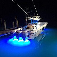 Lumitec Lighting 101511, LED Underwater Light, SeaBlaze Quattro Underwater Light, Dual Color White/Blue