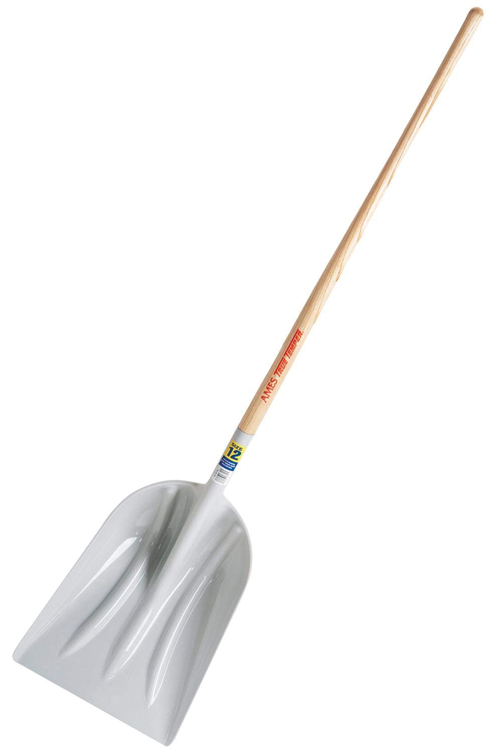 True Temper Poly Scoop with Hardwood Handle, 17.75 x 14.75 in Blade, 48 in Handle