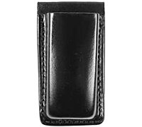 BIANCHI Model 20A Open Top Leather Magazine Pouch with Spring-Steel Belt Clip