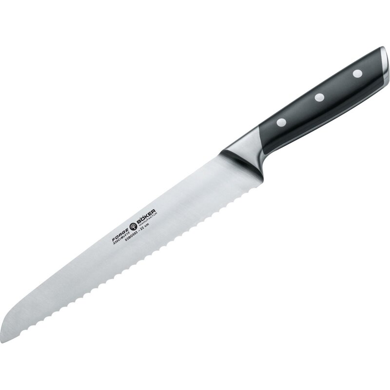 Boker 03B0503 Forge Bread Knife with 8 5/8 in. Blade, Black