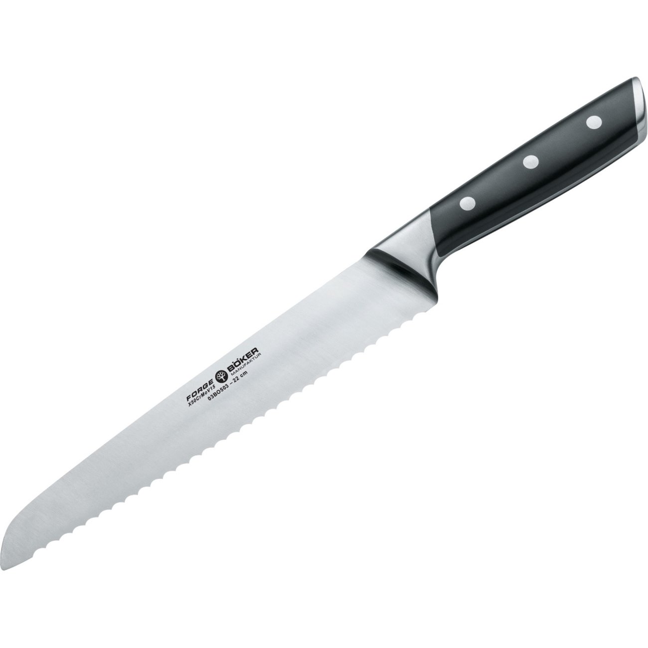 Boker 03B0503 Forge Bread Knife with 8 5/8 in. Blade, Black