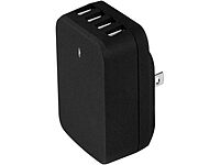 StarTech.com 4-Port Travel USB Wall Charger - 34W/6.8A International Travel Adapter - Portable USB Charging Station (USB4PACBK), Black Black 4 ports