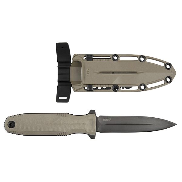 SOG Pentagon FX Professional Hard-Use Full-Sized Fixed Blade Knife