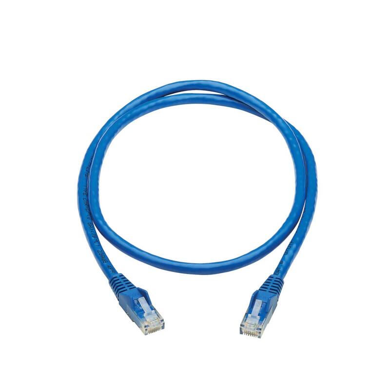 Tripp Lite Cat6 Ethernet Cable, RJ45 M/M Gigabit, Snagless, Molded, UTP, PoE, CMR-LP Patch Cable, 3 ft. Blue (N201P-003-BL)