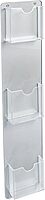 Azar Displays 252065 5.5" W X 26" H Vertical Three-Pocket Wall Mount Brochure Holder (2 Pack)