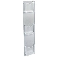 Azar Displays 252065 5.5" W X 26" H Vertical Three-Pocket Wall Mount Brochure Holder (2 Pack)