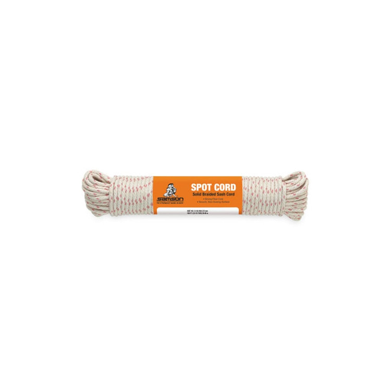 Small Parts 001014001060 Cotton Spot Sash Cord in Hank, #7, 7/32" Diameter, 100' Length, 830 lbs Strength