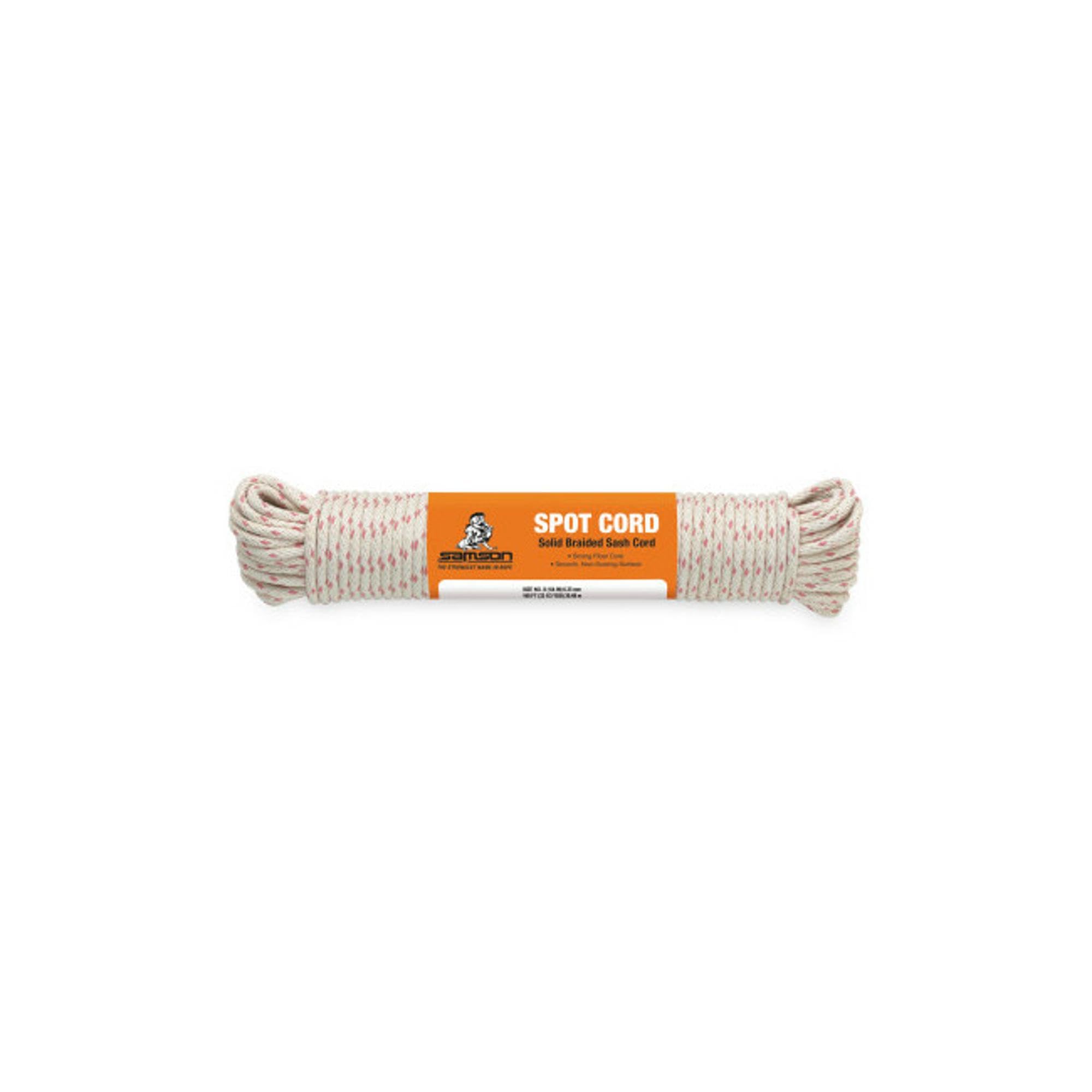 Small Parts 001014001060 Cotton Spot Sash Cord in Hank, #7, 7/32" Diameter, 100' Length, 830 lbs Strength