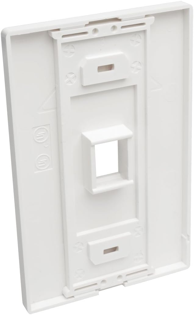 Tripp Lite Single-Gang Universal Keystone Wall Plate (N080 Series), White