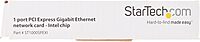 StarTech.com PCIe Gigabit Ethernet Network Card - Intel Chipset