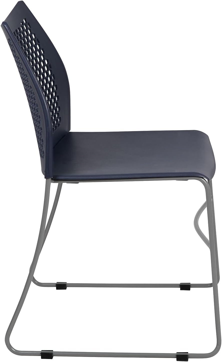 Flash Furniture HERCULES Series 661 lb Capacity Stack Chair with Air-Vent Back and Sled Base
