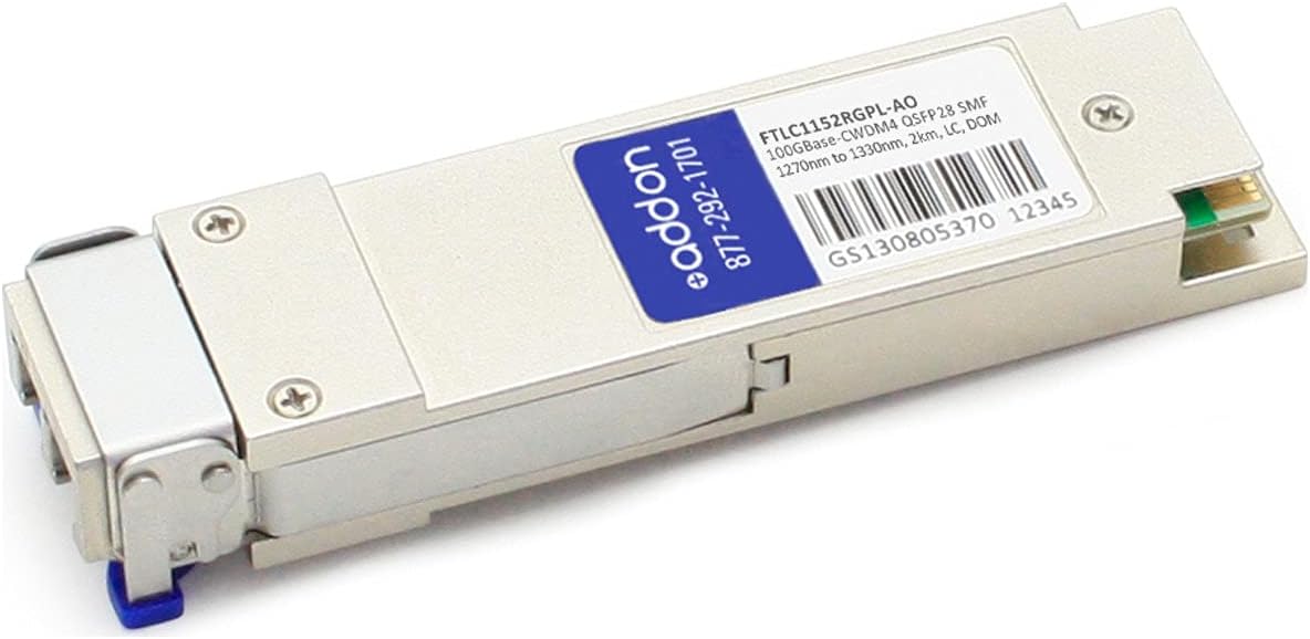 ADDON FINISAR FTLC1152RGPL COMPATIBLE TAA COMPLIANT 100GBASE-CWDM4 QSFP28 TRANSCEIVER