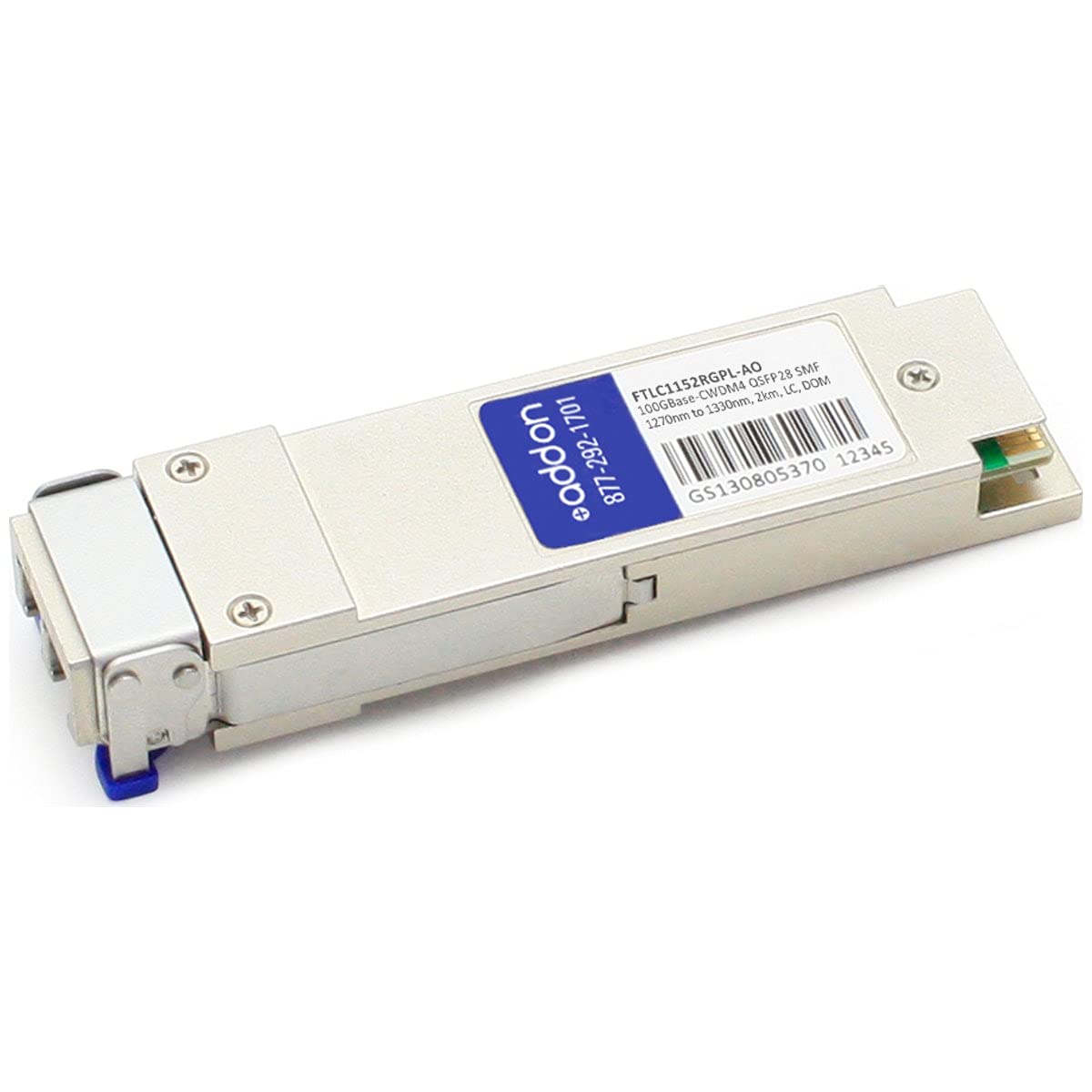 ADDON FINISAR FTLC1152RGPL COMPATIBLE TAA COMPLIANT 100GBASE-CWDM4 QSFP28 TRANSCEIVER