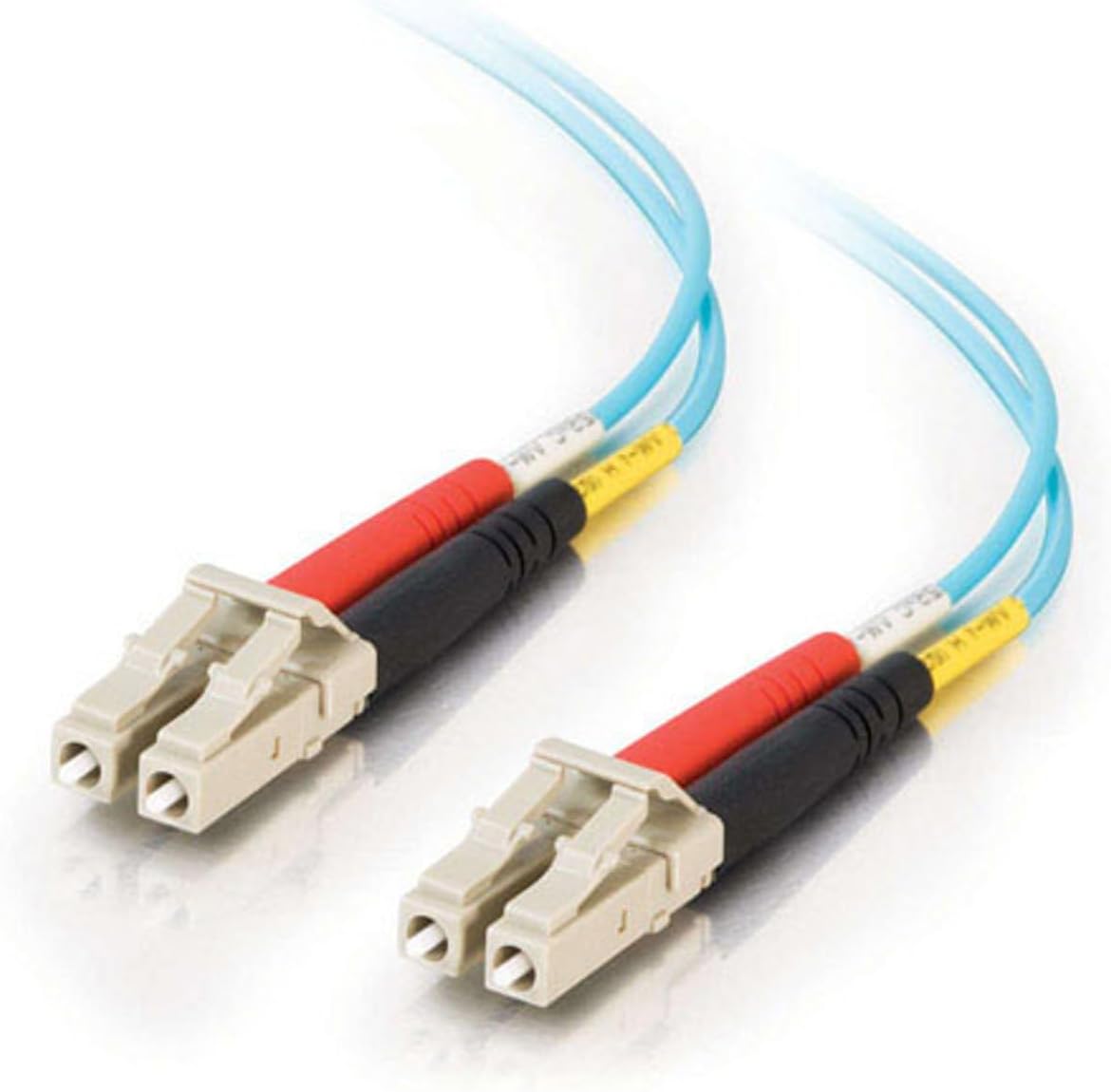 C2G OM3 LC-LC Duplex Multimode Fiber Optic Patch Cable 10Gb 50/125 PVC