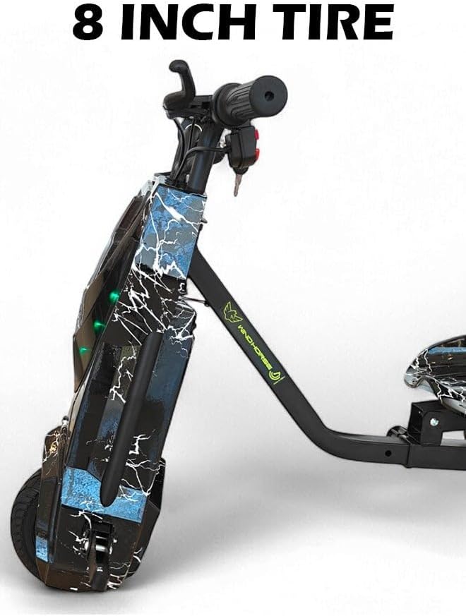 WINDHORSE [Electric Stunt Drifting Scooter for Kids & Adults] – 250W Brushless Motor | 36V 4Ah Battery | 360° Spin | Bluetooth Speaker | Adjustable Frame | 3-Speed Modes