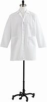 Medline MDT12WHT42E Unisex Staff Length Lab Coat, White 42E