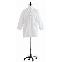 Medline MDT12WHT42E Unisex Staff Length Lab Coat, White 42E
