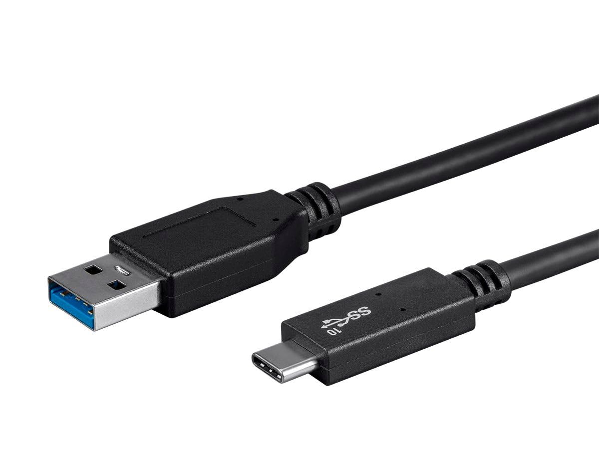 Monoprice USB Type-C to USB Type-A 3.1 Gen 2 Cable, 10Gbps, 3A, 30AWG, To Use with Samsung Galaxy S9 S8 Note 8 Pixel