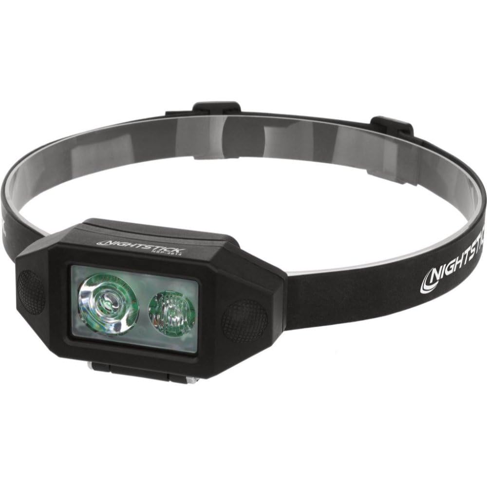 Nightstick NSP-4614B Low-Profile Multi-Function Dual-Light Headlamp, Black