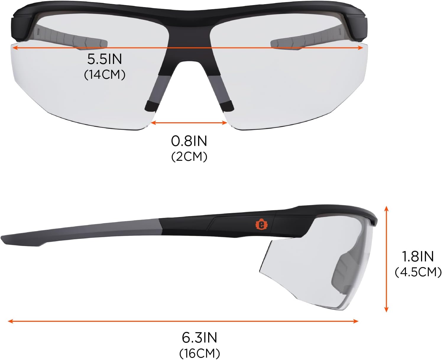 Ergodyne Skullerz SKOLL Anti-Fog Safety Glasses, Matte Black Frame