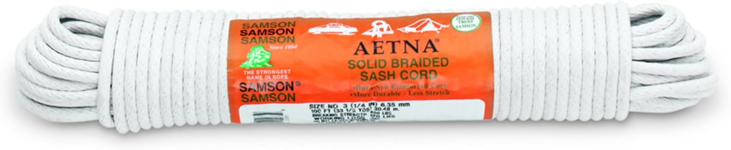 Samson Rope 021-120-05 3/8X100 Cotton Sash Cord, 002024