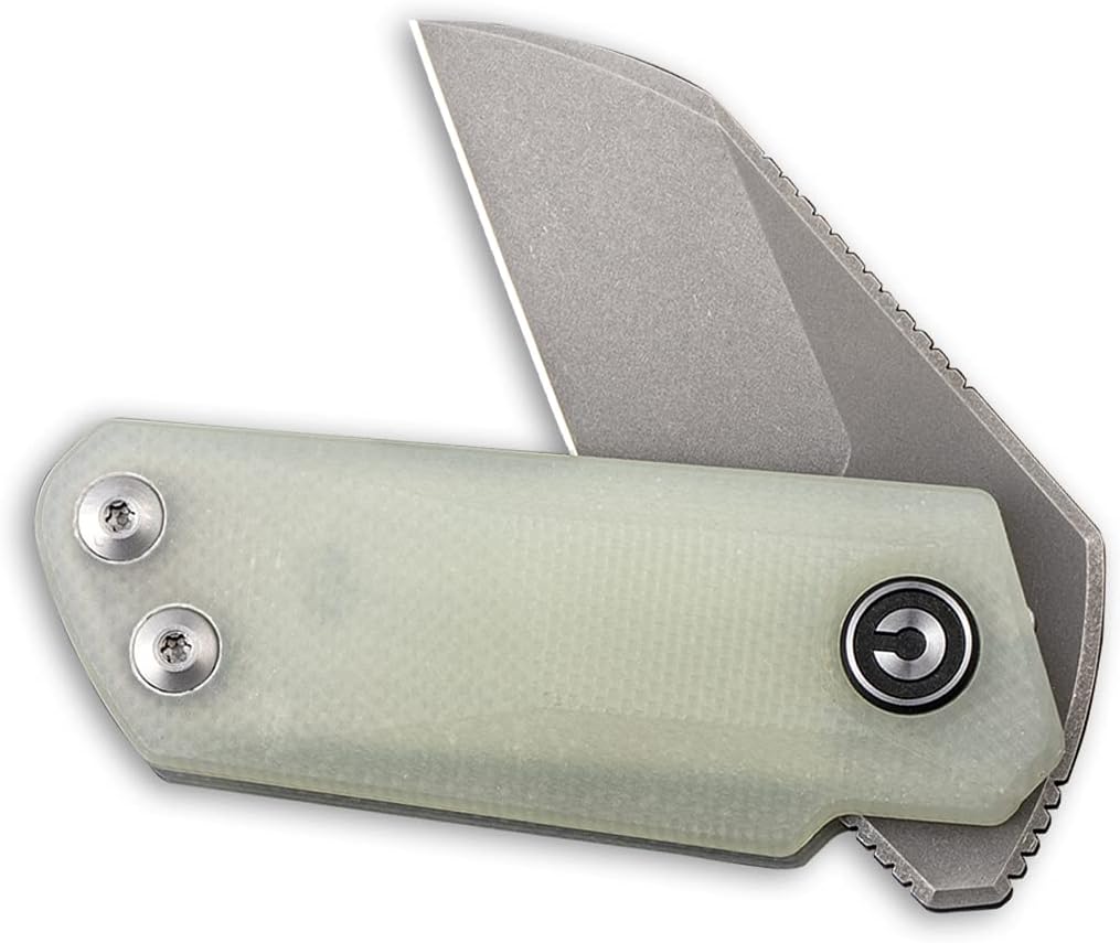CIVIVI Ki-V Front Flipper Pocket Knife, Double Detent Slip Joint Small Folding Knife with Deep Carry Pocket Clip For Easy