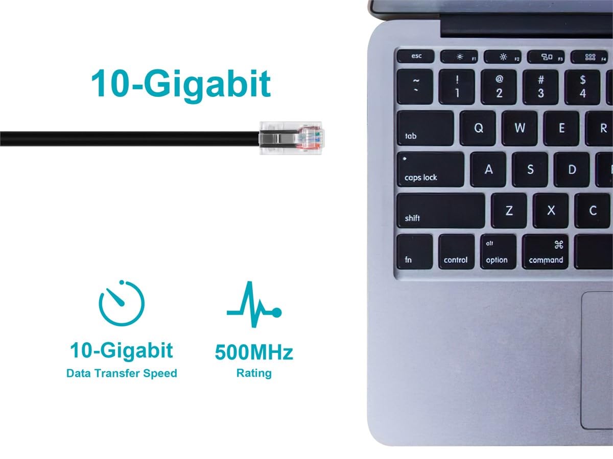 Monoprice Cat6A Non-Booted Shielded Patch Cable (RJ45, 26AWG, 10G)