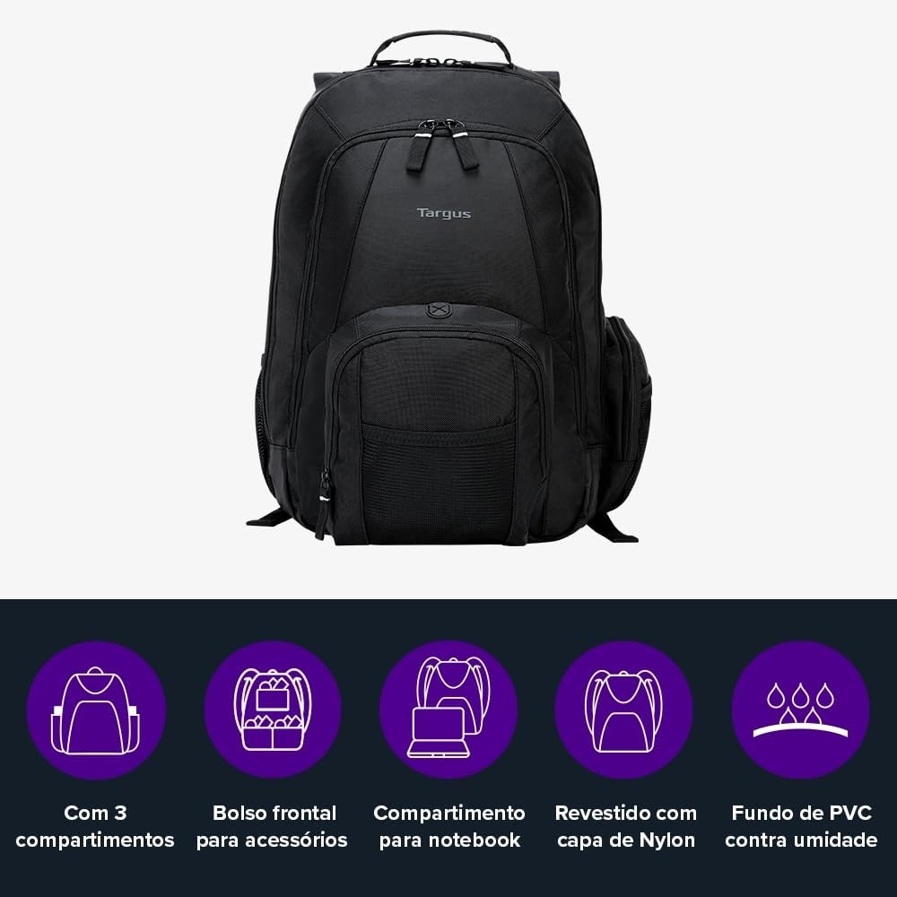 TARGUS Groove Laptop Backpack, Water-Resistant Travel Backpack