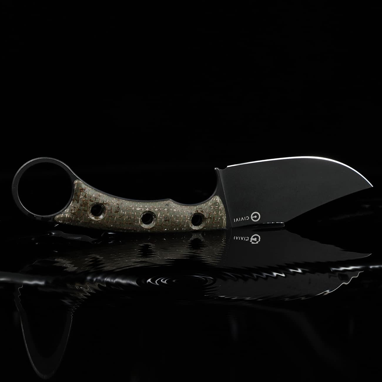 CIVIVI Midwatch Fixed Blade Knife, 3.39" Bohler N690 with Kydex Sheath