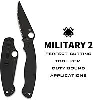 Spyderco Military 2 Folding Pocket Knife with 4 Inch Black CPM S30V Steel Blade and G-10 Handle - SpyderEdge - C36GSBK2