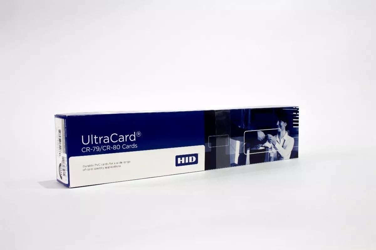 Fargo UltraCard CR-80 Blank PVC Card Stock, White, 3.37in x 2.12in, Pack Of 500