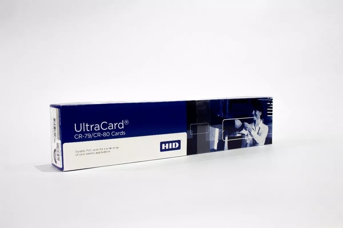 Fargo UltraCard CR-80 Blank PVC Card Stock, White, 3.37in x 2.12in, Pack Of 500