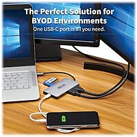 Tripp Lite USB-C Two-Monitor HDMI Laptop/Smart Phone Docking Station, 4K @ 60 Hz (4:4:4), USB-A Hub, SD & MicroSD Memory Card, 100W Power Delivery USB-C Charging, 3-Year Warranty (U442-DOCK8-GG)