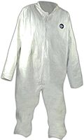 DuPont Tyvek Disposable Coveralls with Zipper Front, 25 Coveralls, White, Size XL, TY120SWH