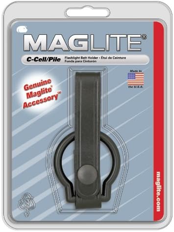 MagLite ASXC046Maglite Black Plain Leather Belt Holder for C-Cell Flashlight