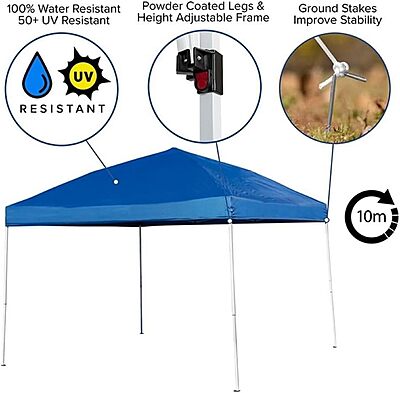 Flash Furniture Harris 10'x10' Pop Up Event Canopy Tent